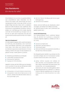Factsheet: Das Basiskonto – Ein Konto für alle?